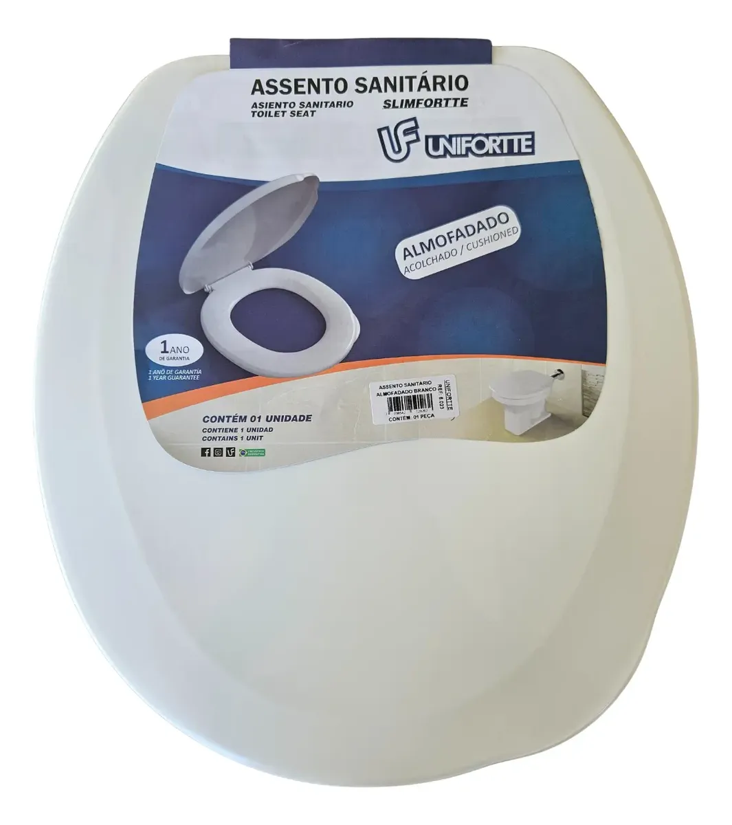 ASSENTO ALMOFADADO SLIM BRANCO UNIFORTE
