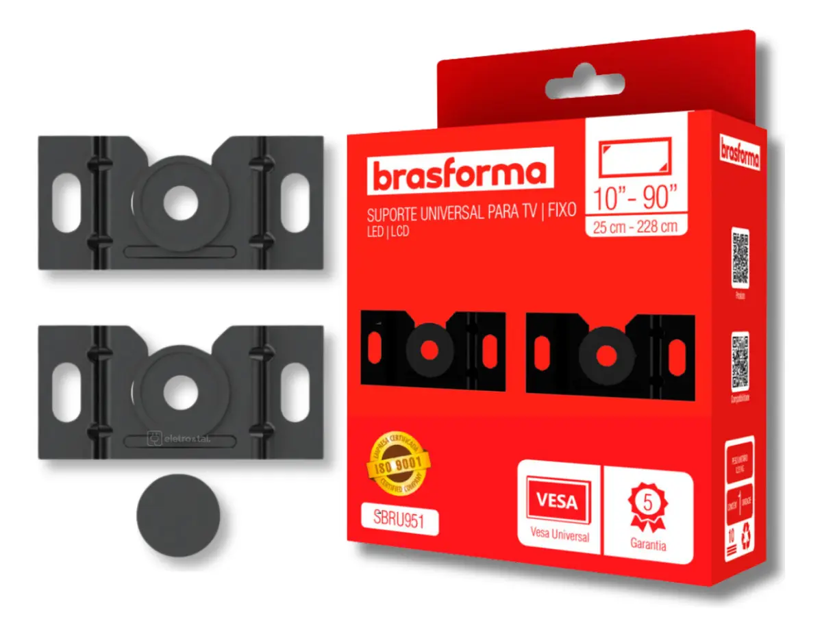 SUPORTE TV FRONTAL FIXO BRASFORMA