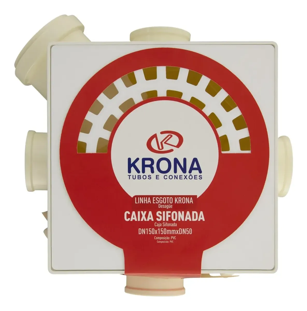 CAIXA SIFONADA N.13 QUADRADA 150X150X50 KRONA