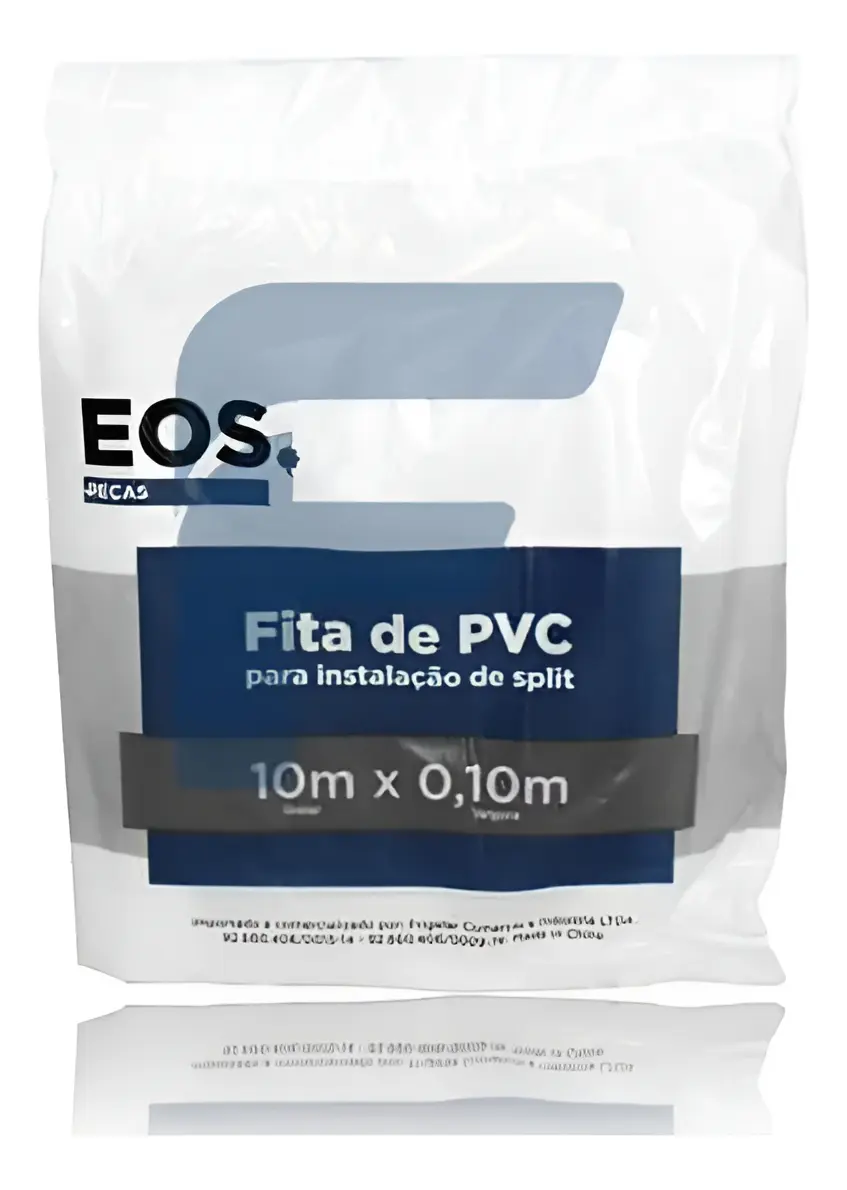 FITA PVC 0,10MM BRANCA ROLO C/10M