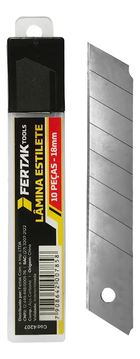 LAMINA ESTILETE 18MM FERTAK