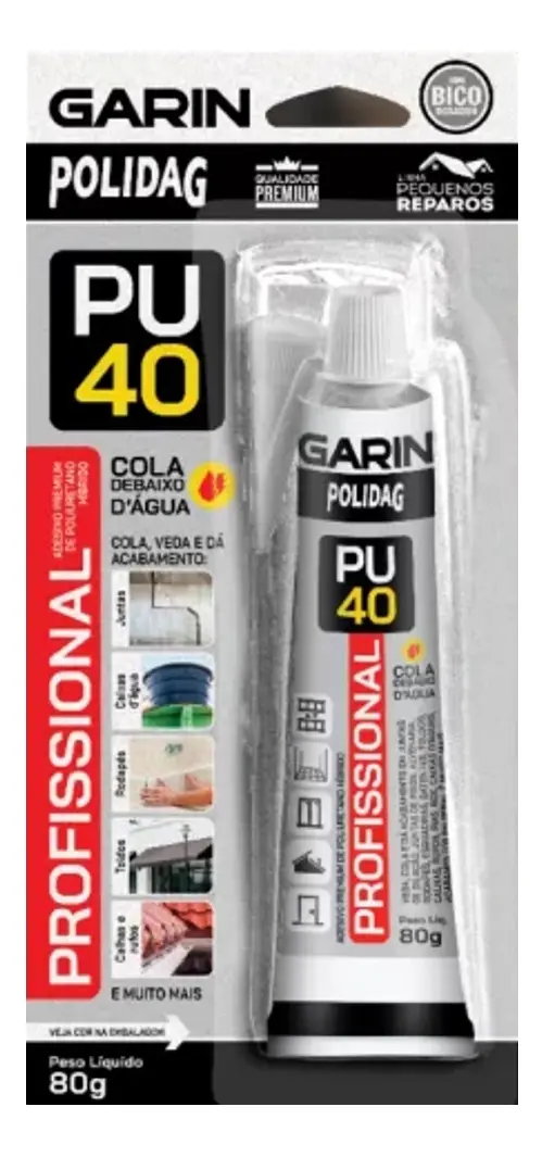 ADESIVO SELANTE PU40 BRANCO BISNAGA 80G ARGACON