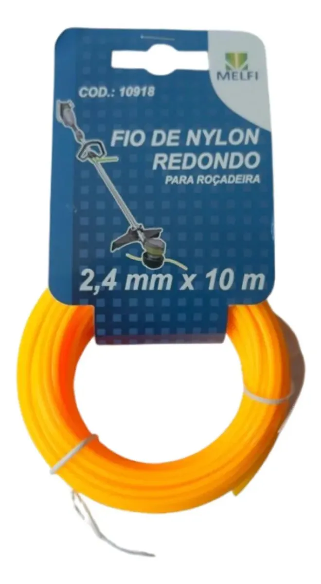 NYLON REDONDO 1,6MM 10MTS PARA ROCADEIRA MELFI