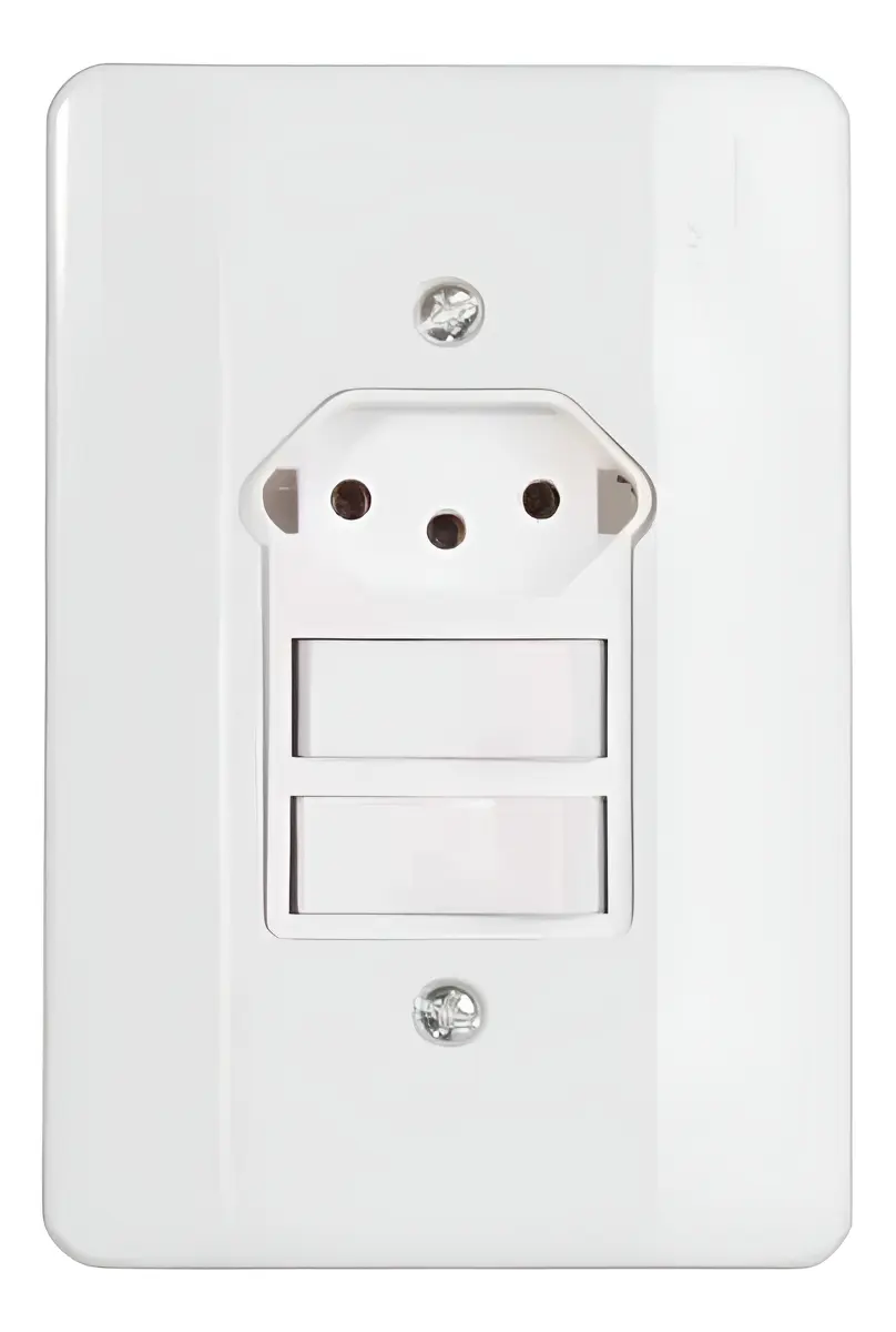 INTERRUPTOR 2 SECOES+TOMADA 20A LINHA CLICK MECTRONIC