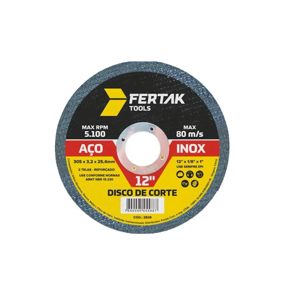 DISCO CORTAR ACO INOX 7 X 1/16 FERTAK