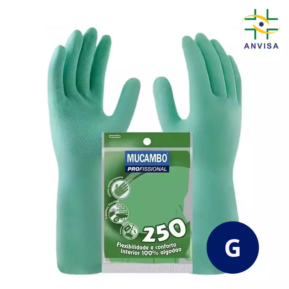 LUVA VERDE FORRADA GRANDE  MUCAMBO
