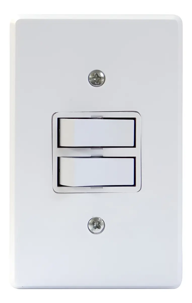 INTERRUPTOR C/PLACA 2 SECOES BRANCO   RADIAL