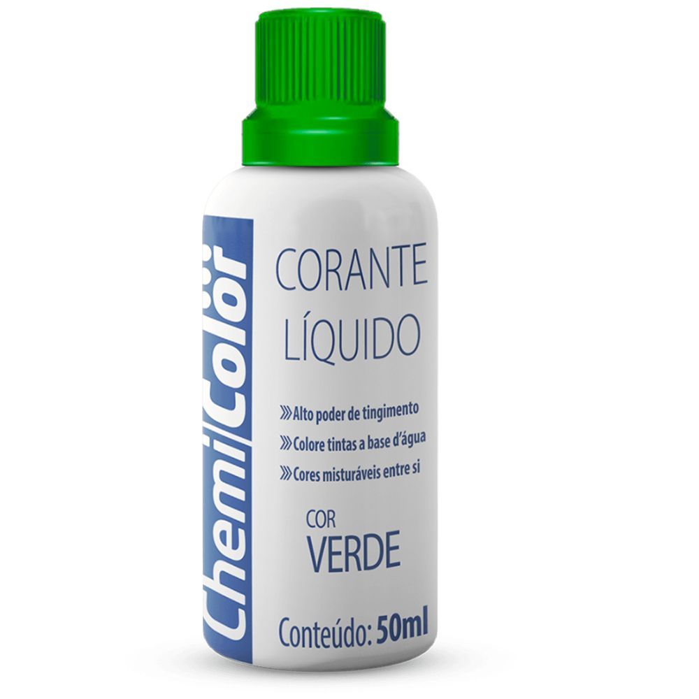 PIGMENTO (CORANTE) LIQUIDO VERDE 50ML  CHEMICOLOR