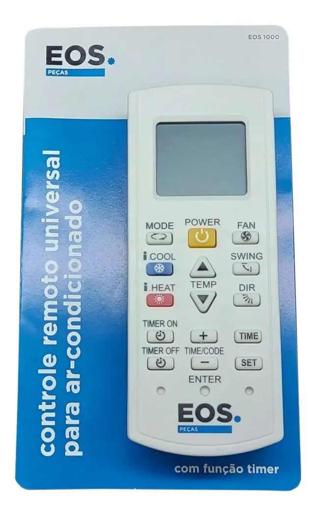 CONTROLE REMOTO UNIVERSAL EOS AR CONDICIONADO SPLIT - EOS 1000