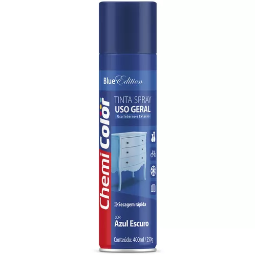 TINTA SPRAY GERAL 400ML AZUL ESCURO CHEMICOLOR