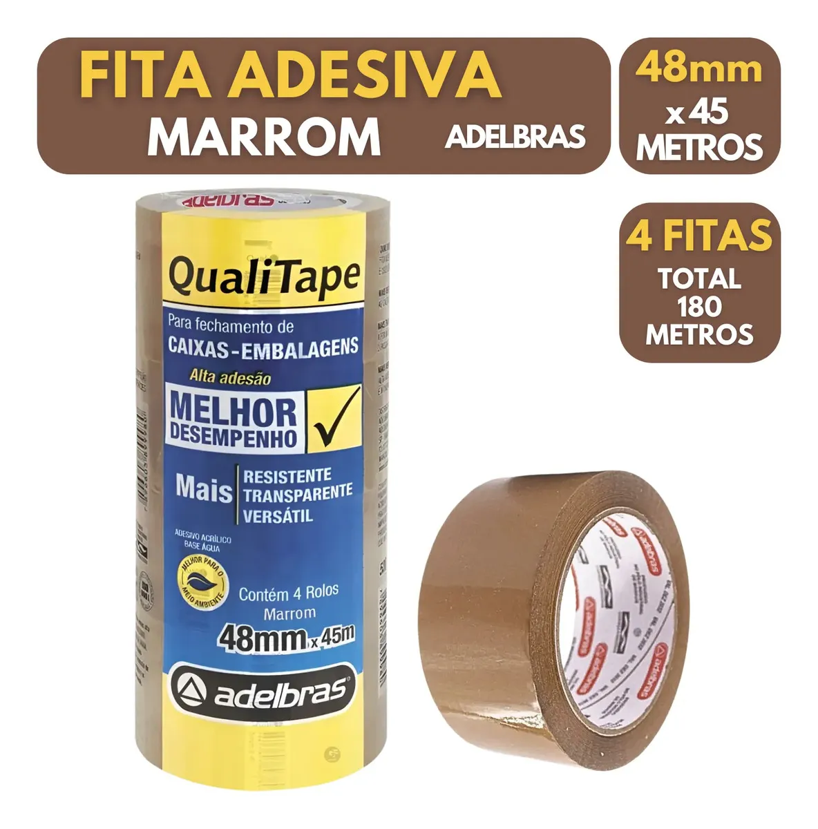 FITA EMPACOTAR 48X45 MARROM  ALDELBRAS