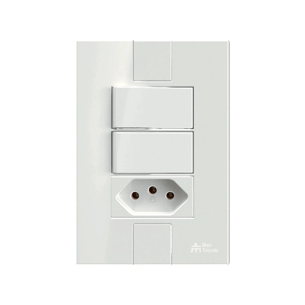 INTERRUPTOR 2 SECOES+TOMADA BRANCO CLICK 49094 MECTRONIC