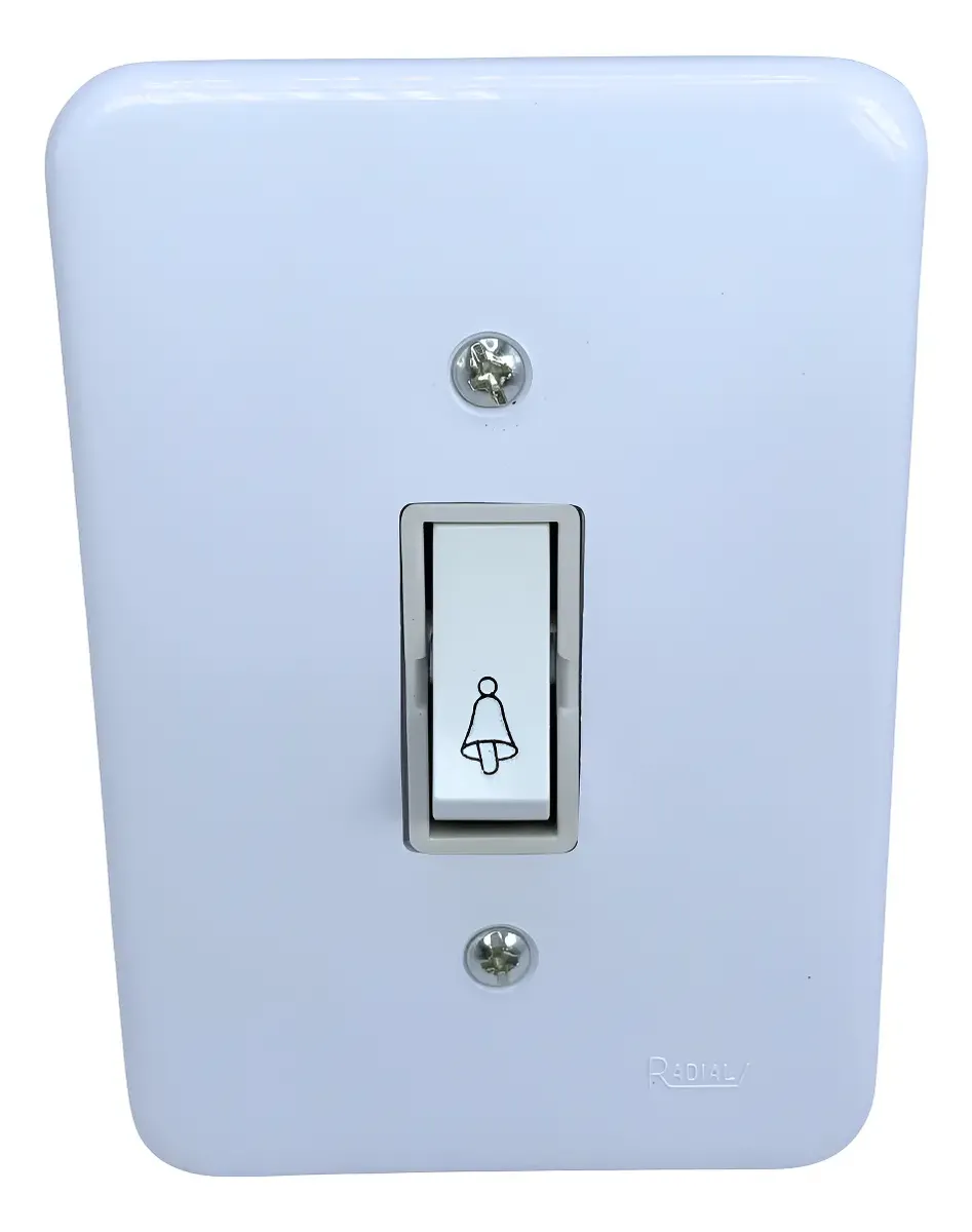 INTERRUPTOR CAMPAINHA C/PLACA BRANCO RADIAL