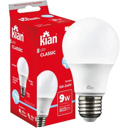 LAMP LED A60 9W E27 LUZ AM KIAN
