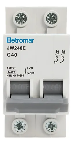DISJUNTOR DIN 2X40 CURVA C  JW ELETROMAR