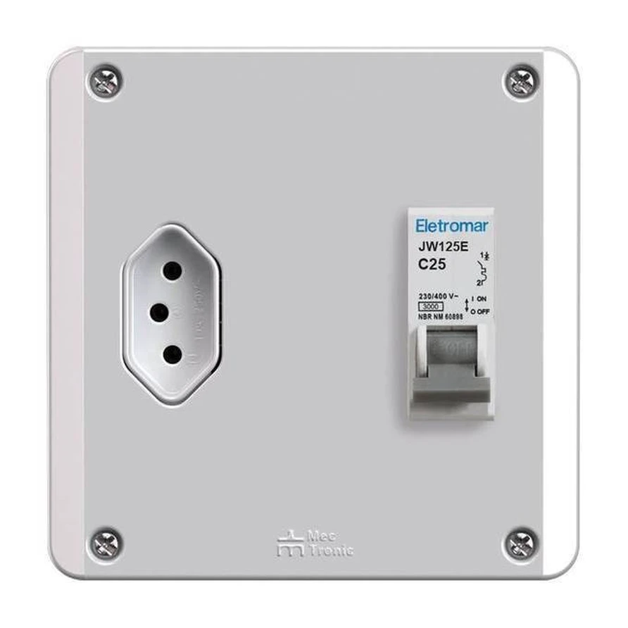 QUADRO EXTERNO COMPACTO C/DISJUNTOR 25A 89122 MECTRONIC
