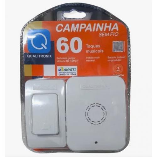 CAMPAINHA S/FIO 60 TOQUES QC1 QUALITRONIX