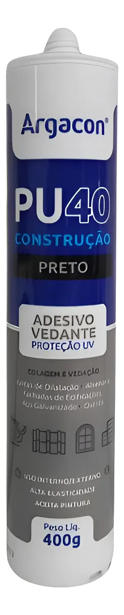 ADESIVO SELANTE PU40 PRETO 400G ARGACON