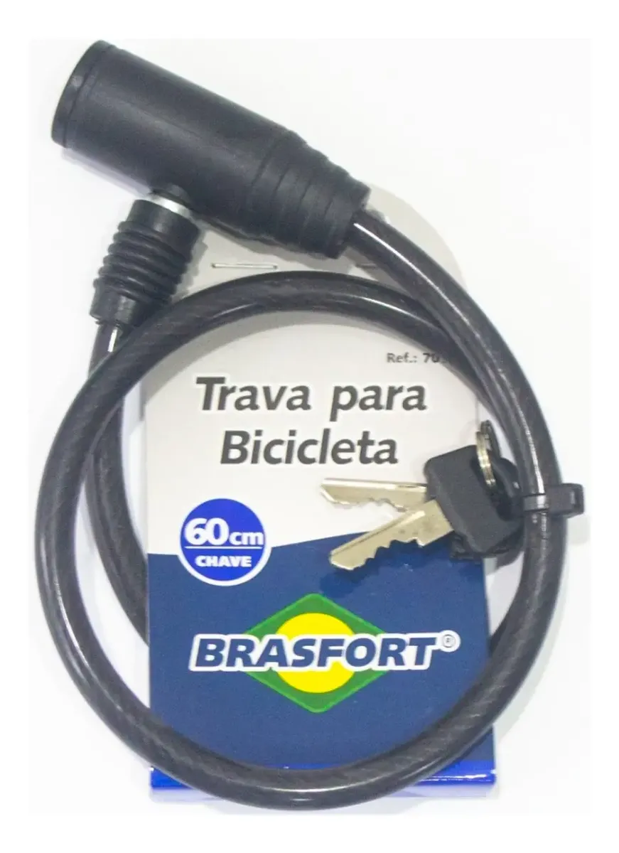 CADEADO BICICLETA 60CM  BRASFORT