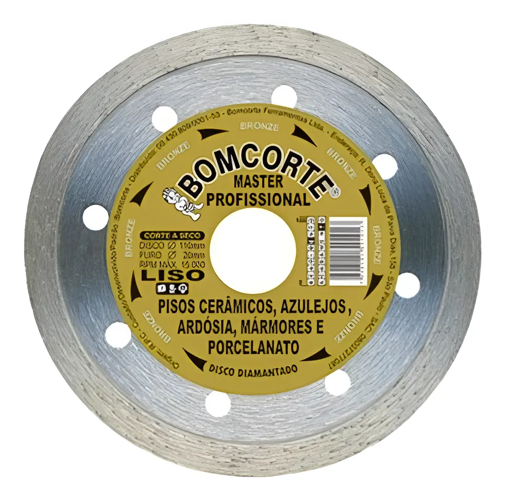 DISCO SECO PORCELANATO MASTER PROFISSIONAL LISO BOMCORTE