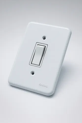 INTERRUPTOR C/PLACA BRANCO RADIAL - POLAR