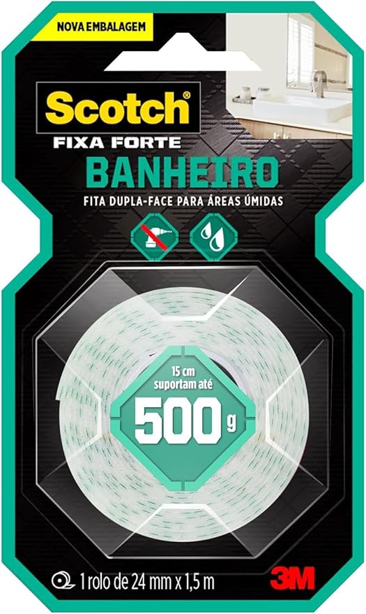 FITA DUPLA FACE 24X1.5M ESPUMA FORTE 3M